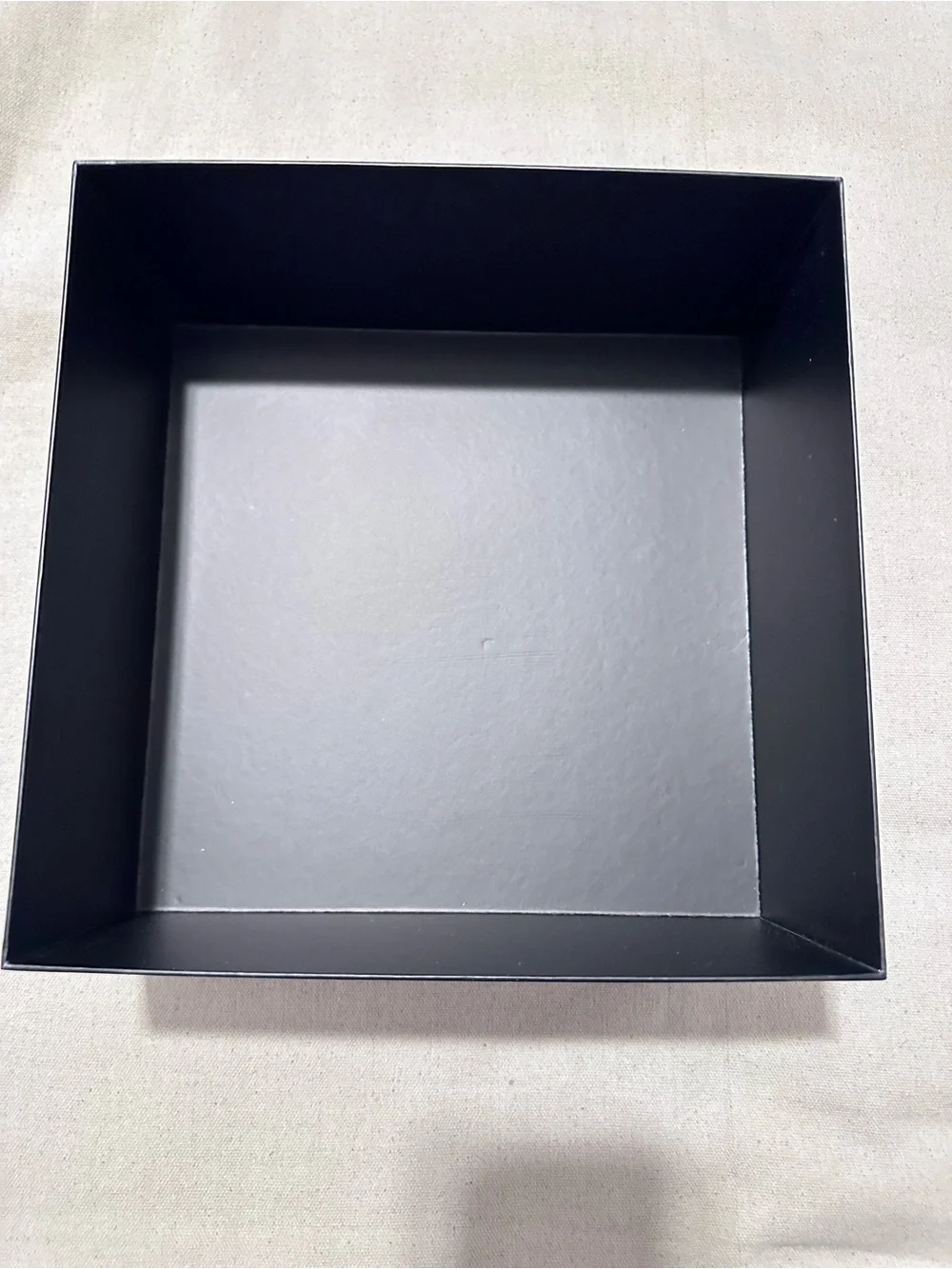 CHANEL | Box | Large Square White Box with Black Logo and Trim